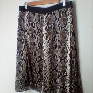 Snake print skirt